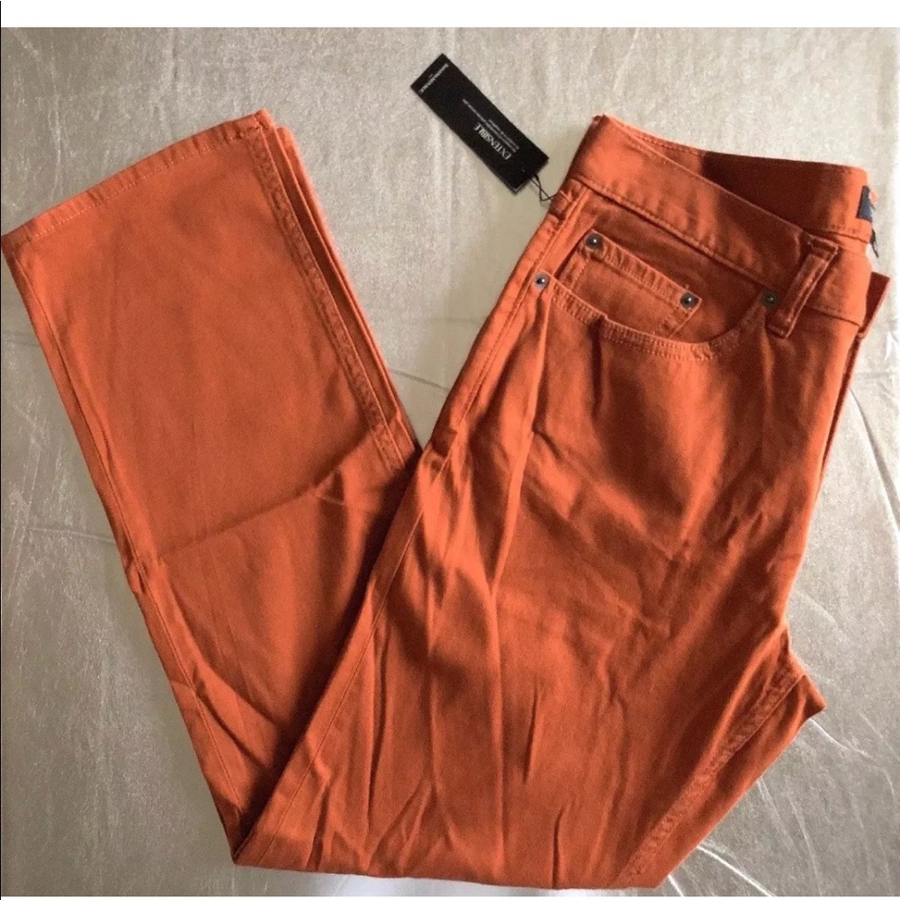 Straight fit stretch jeans deep rust global new